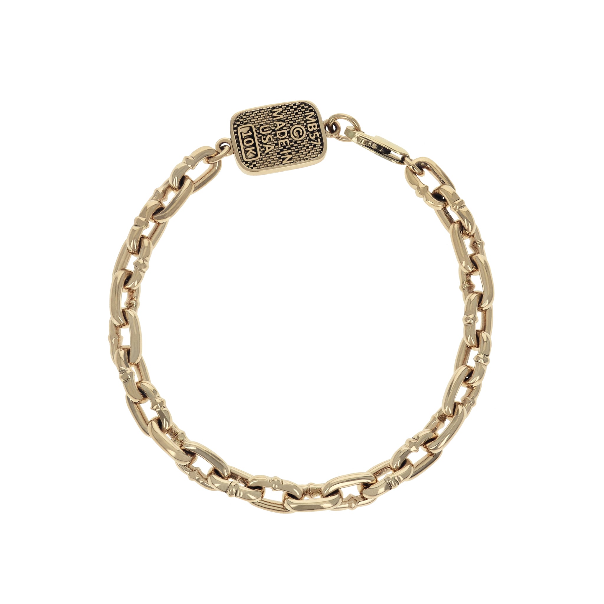 10K Yellow Gold Small Twisted Eight Link Bracelet – King Baby