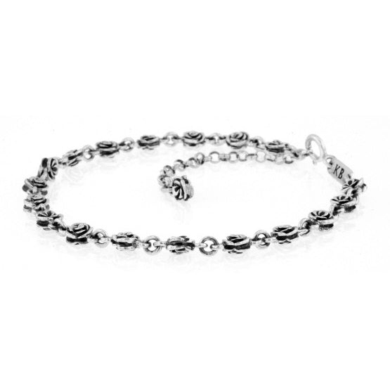 Anklet w/ Mini Rose Motif and Extension Chain – King Baby