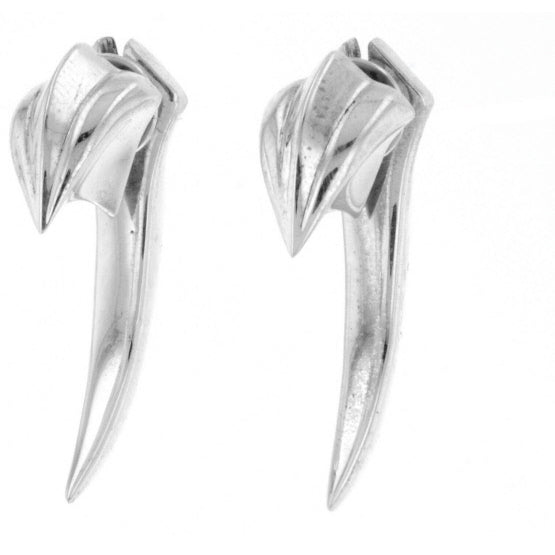 Claw Tunnel Earrings with Spike Back