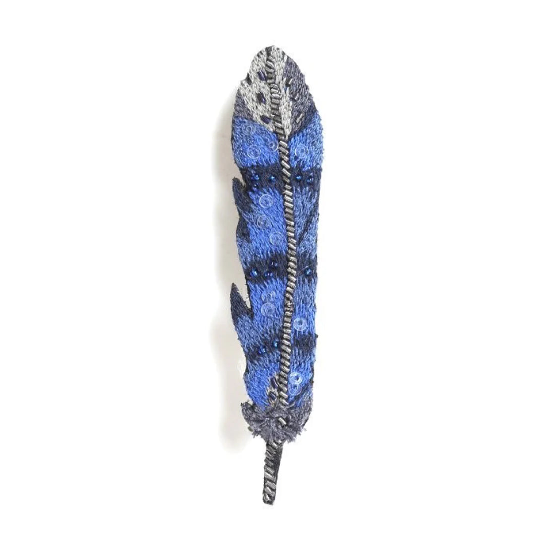 Blue Jay Feather necklace – Nora Catherine