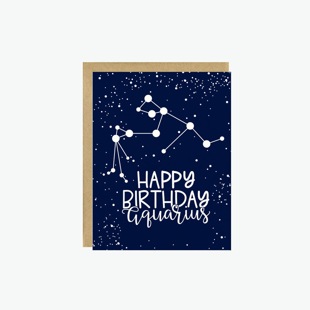 aquarius birthday card