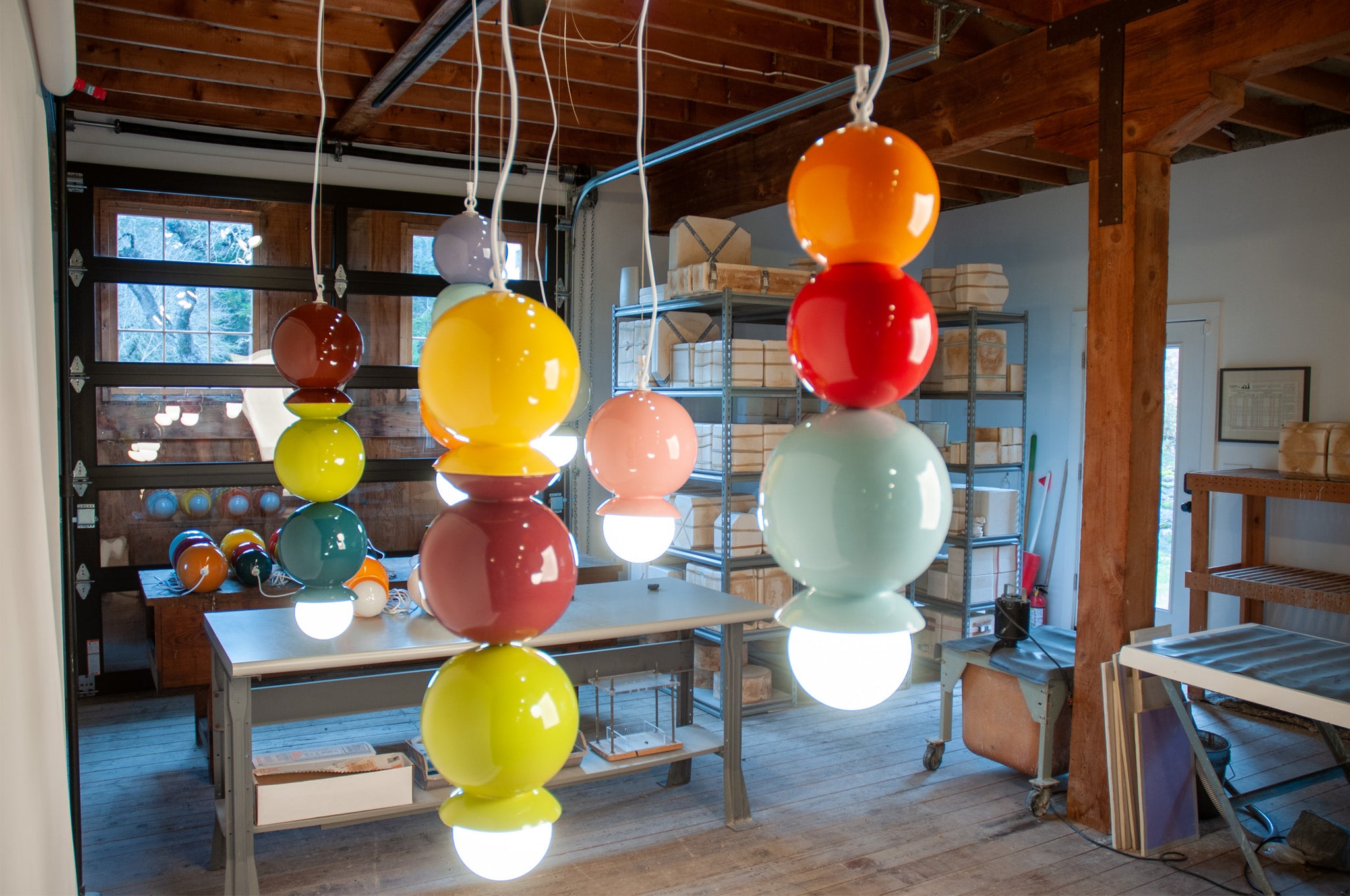 Dot Dot Dot Pendants being photographed in the studio