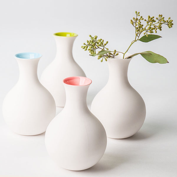 Bud Vases in Porcelain