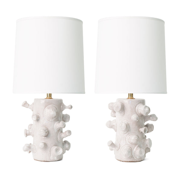 One of A Kind Brutal Table Lamp Pair