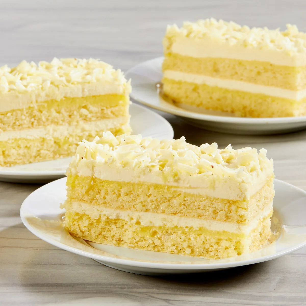 Classic Cake Limoncello Quarter Sheet Cake (14 Pre-Cut Total Slices, 4 Oz. Per Slice, 3.5 Lbs Total Box)