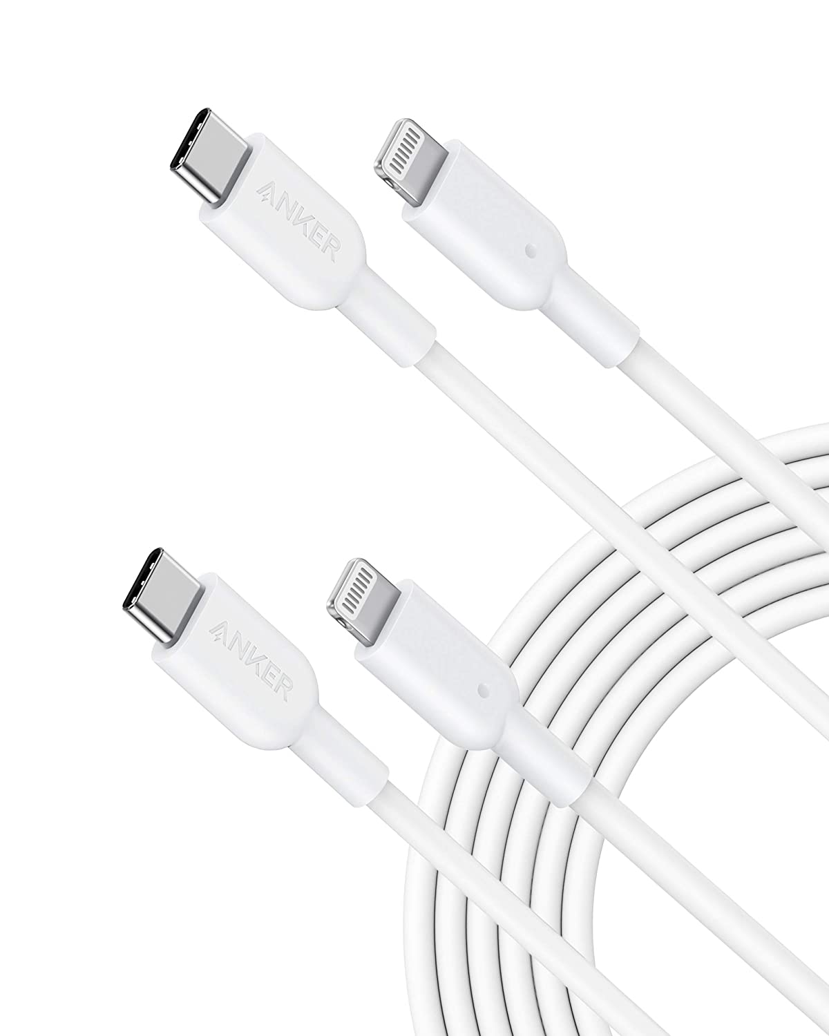 Anker USB-C to Lightning Cable [10ft, 2-Pack, MFi Certified]