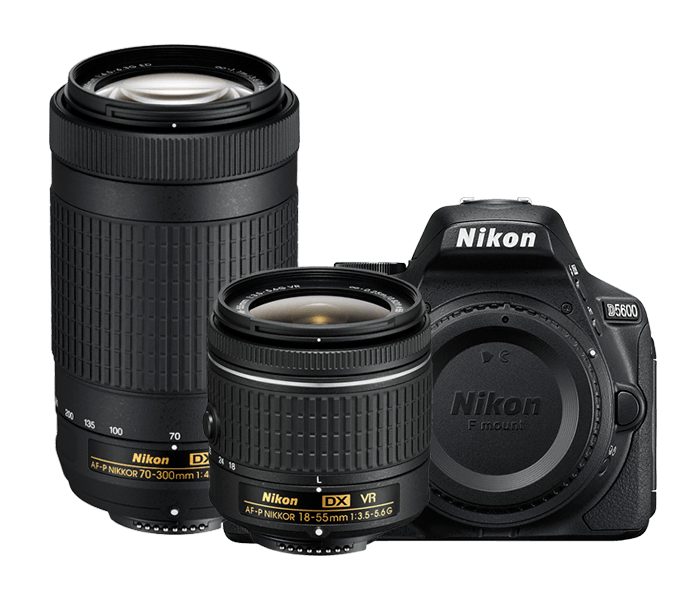 Nikon D5600 DSLR with 1855mm & 70300mm Lens