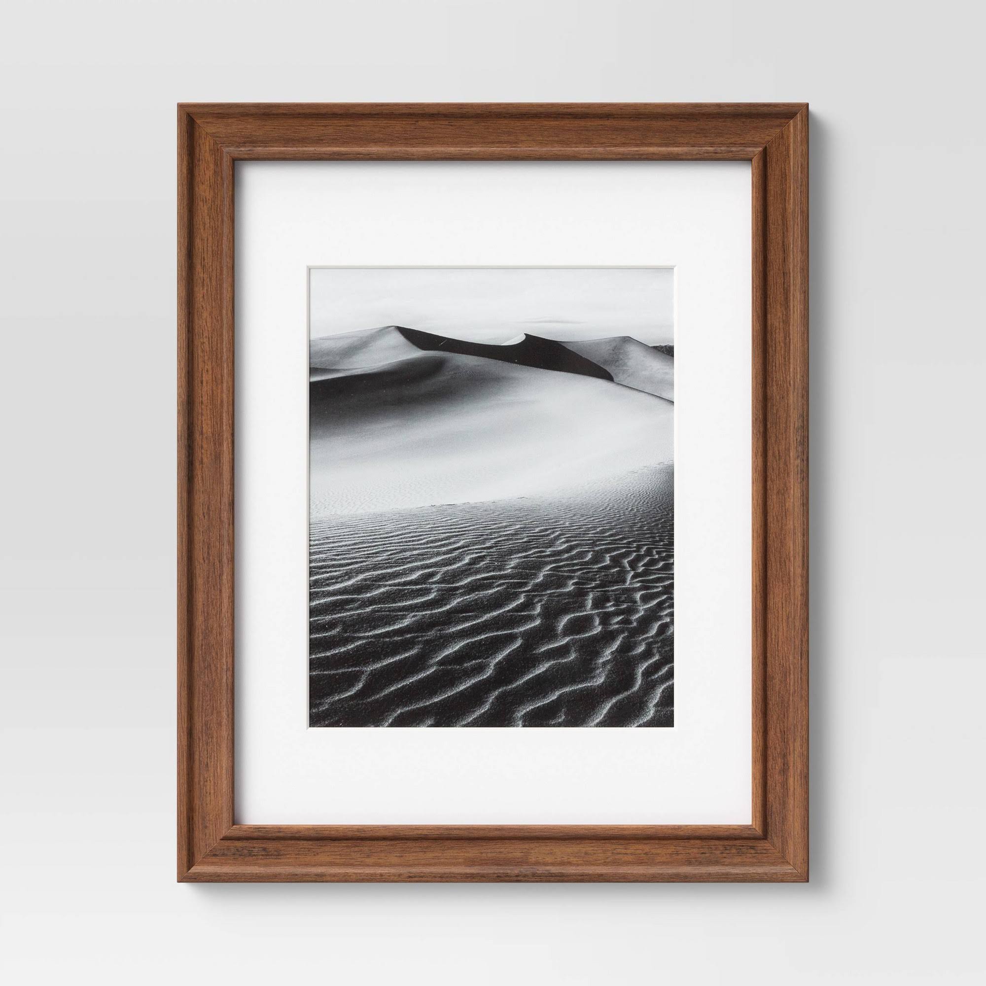 16 x 13 Matted to 8 x 10 Wood Wall Frame Midtone Woodgrain - Threshold