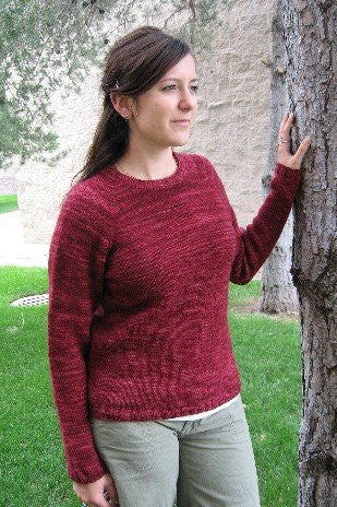 Knitting Pure Simple Neck Down Medium Weight Pullover Kps265