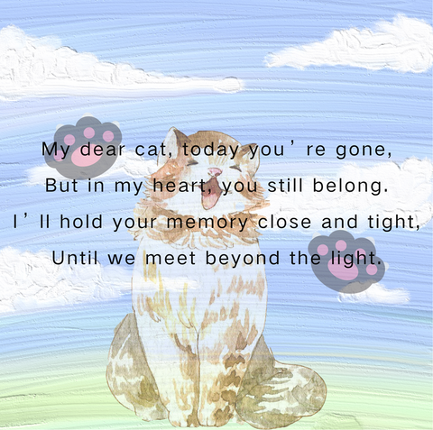 Cat death poem Rainbow Bridge