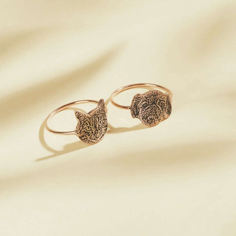 Sterling Silver Custom Pet Portrait Ring