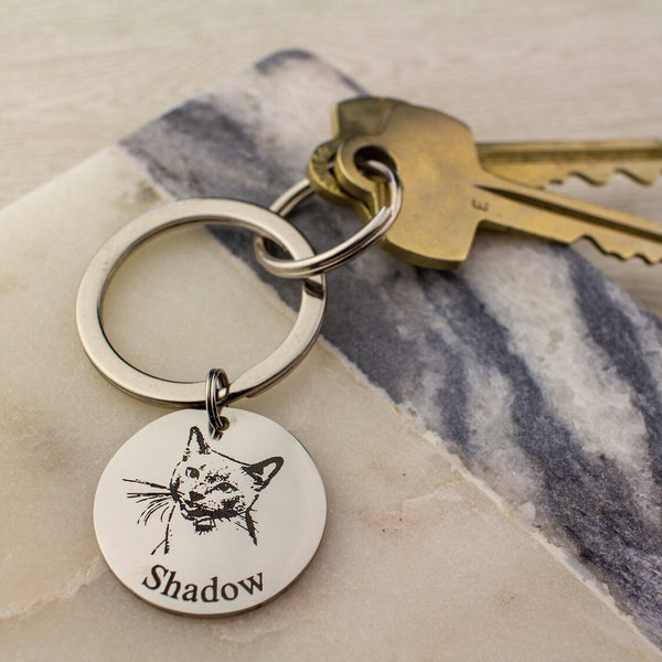 Custom Pet Face Keychain: Personalized Gifts for Him