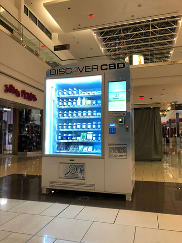 Discover CBD vending machine in mall 
