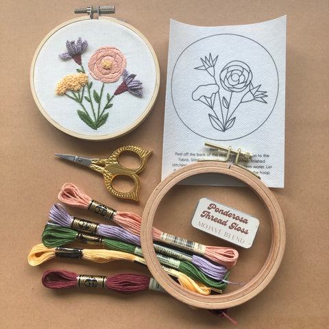 Blooming Wildflowers Embroidery Kit from MCreativeJ