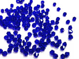 Bicone Glass Bead, 4mm, dark blue, 144 Pcs | 雙尖水晶玻璃, 4mm, 深藍, 144粒