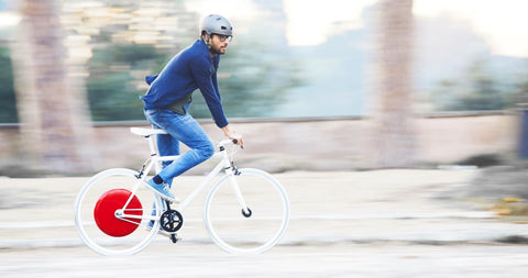 The Copenhagen Wheel sold by Voltaire Cycles