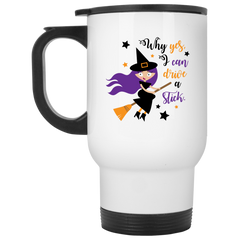 Cute witch coffee mug - Yes I can drive a stick