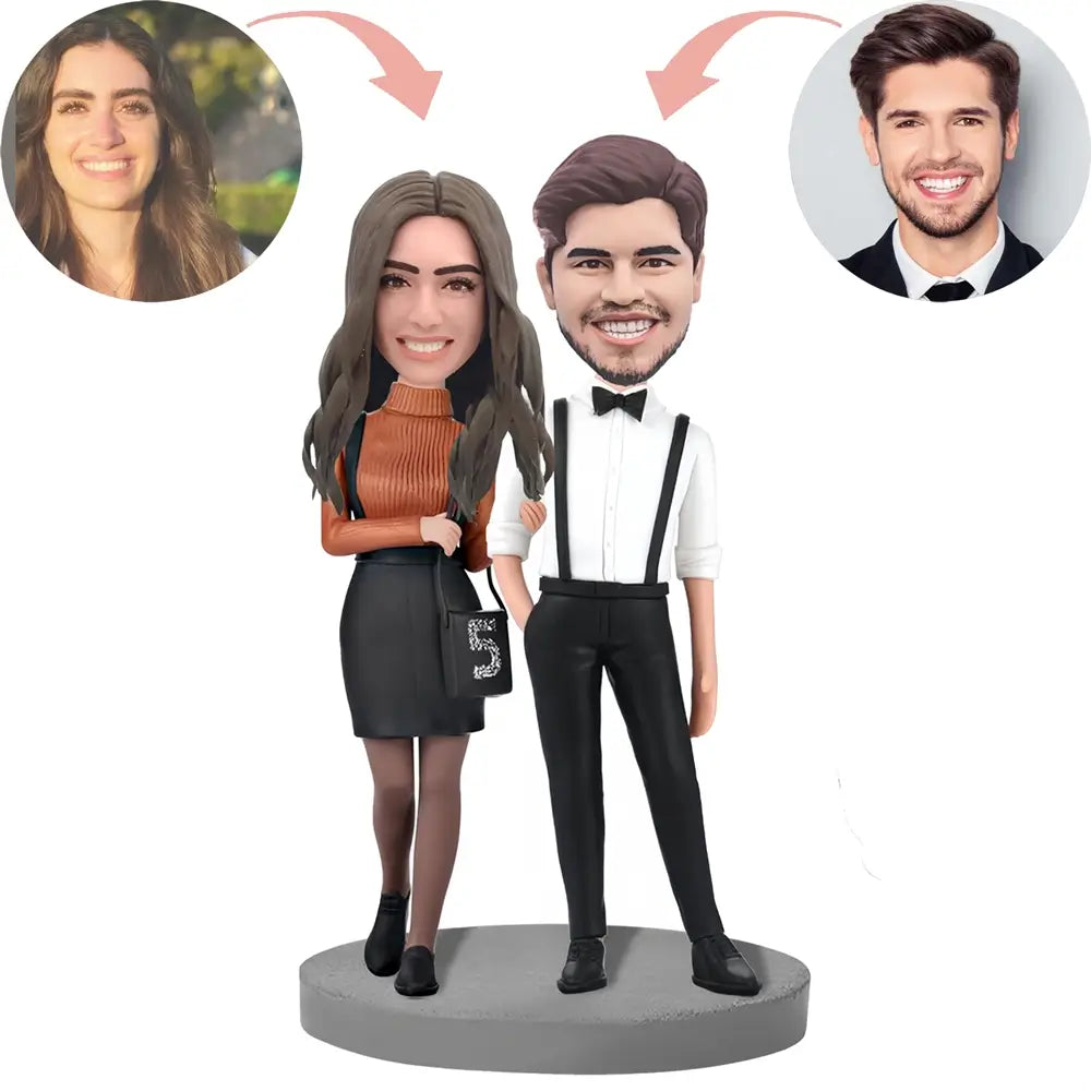 Custom Bobblehead Elegant Couple