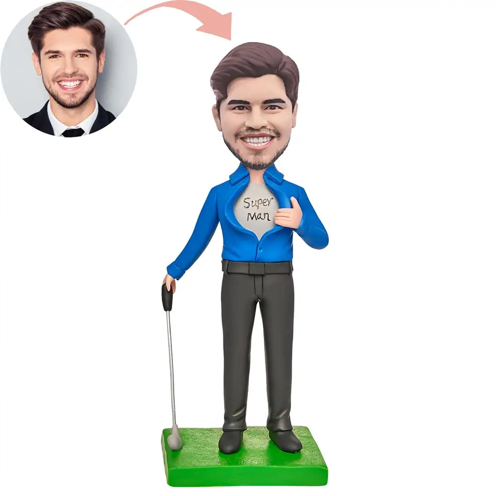 Custom Bobblehead Super Golfer