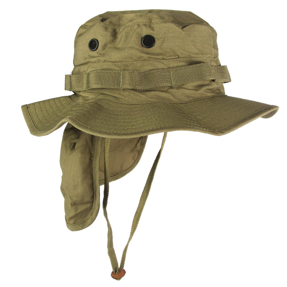 Coyote Boonie Hat with Neck Flap - Army & Outdoors