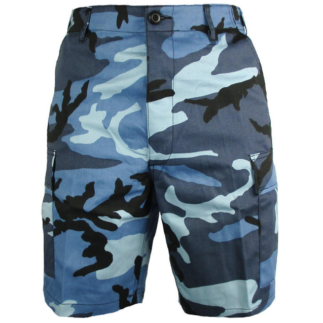 BDU Sky Blue Camo Shorts - Army & Outdoors