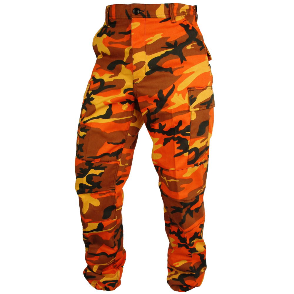 Tactical Camouflage BDU Pants - Orange - Army & Outdoors