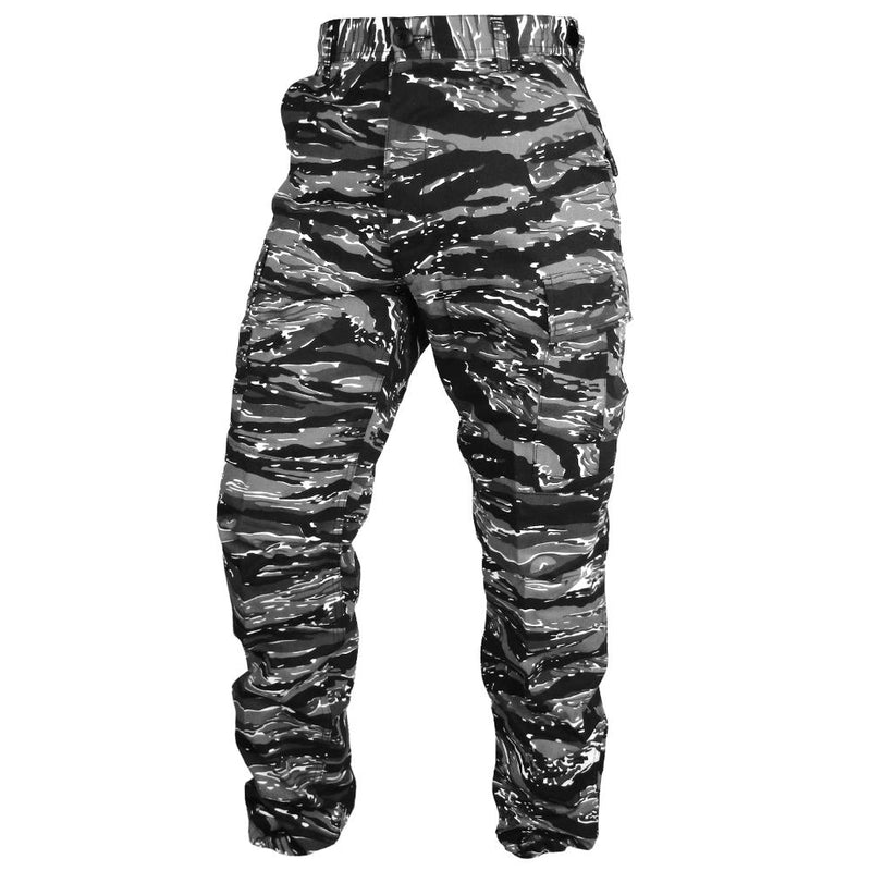 camo pants with black stripe