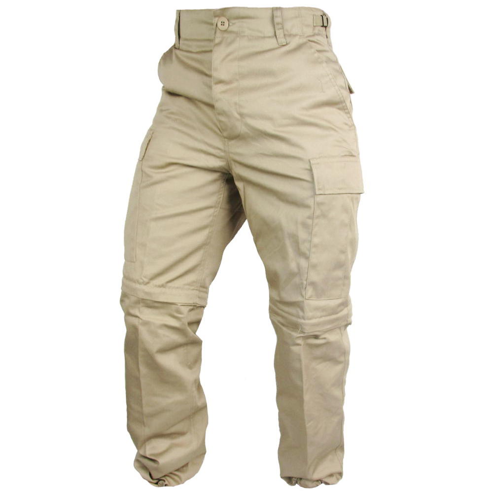 Khaki Zip Off BDU Trousers