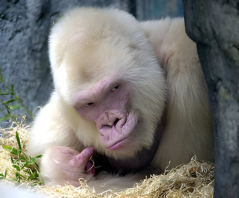 Snowflake the only albino gorilla