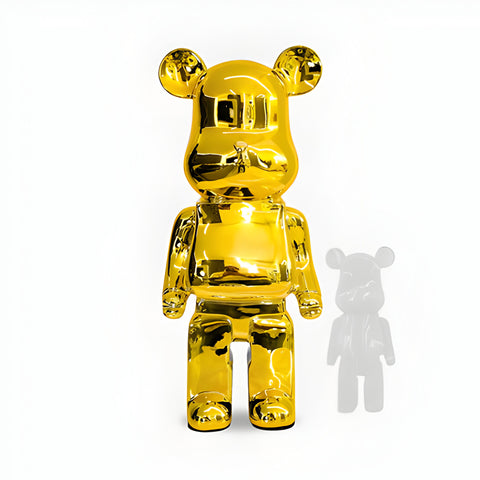 a gold bear sculpture