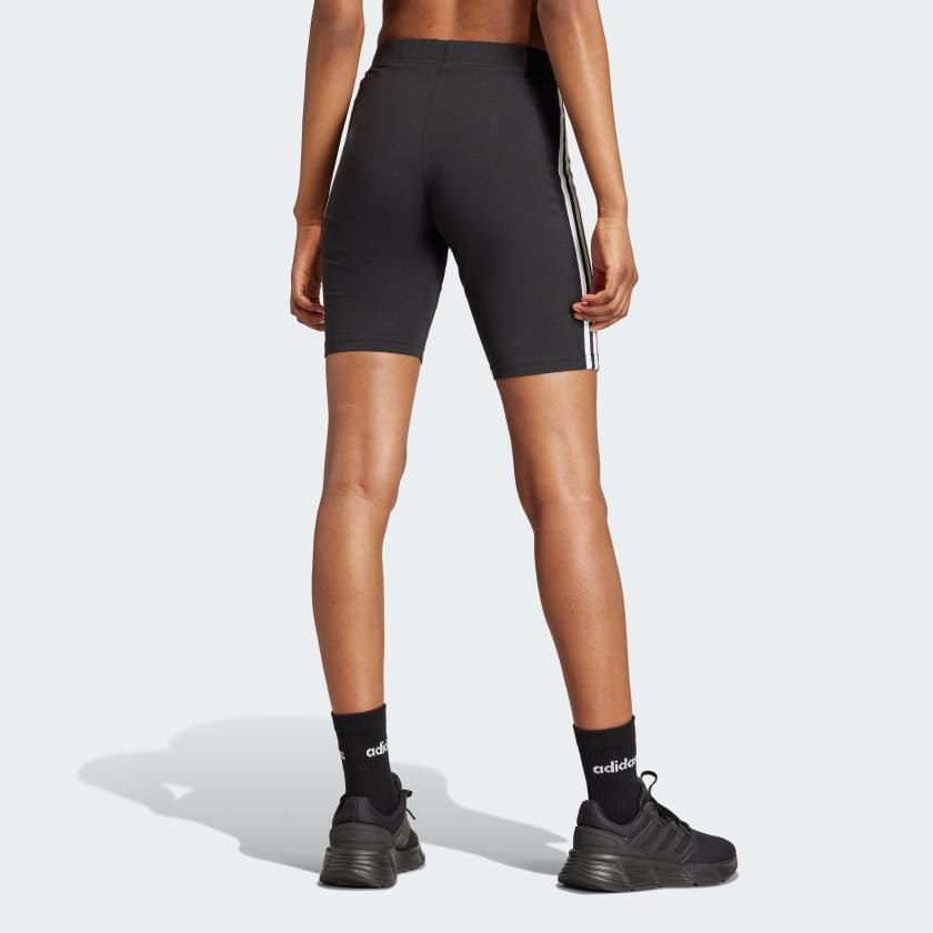 Essentials 3 Stripes Bike Shorts Black GR3866 23 hover model