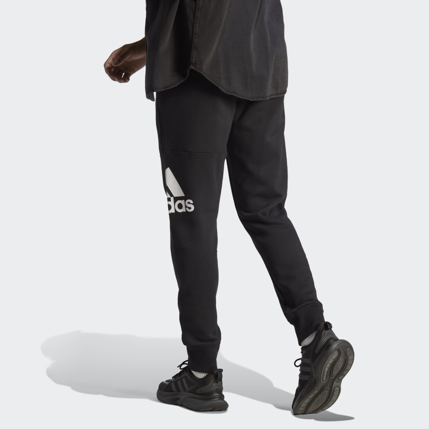 Essentials French Terry Tapered Cuff Logo Pants Black HA4342 23 hover model