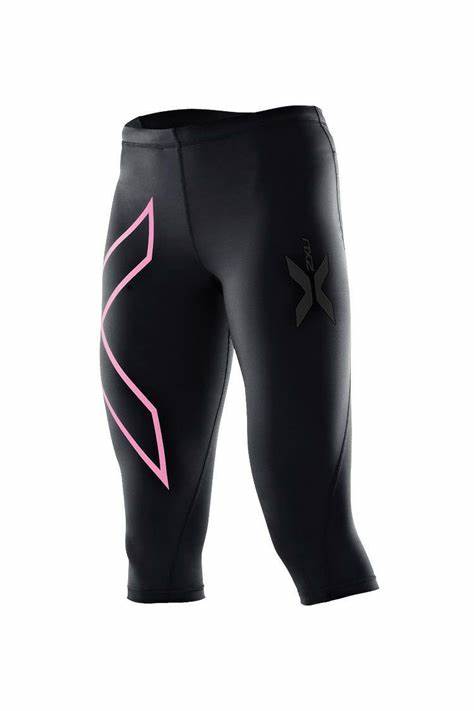 2XU 3/4 Compression Tights - Womens - Black/Blue – Just Sport