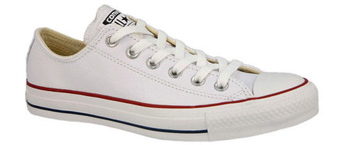 converse all star ox leather white