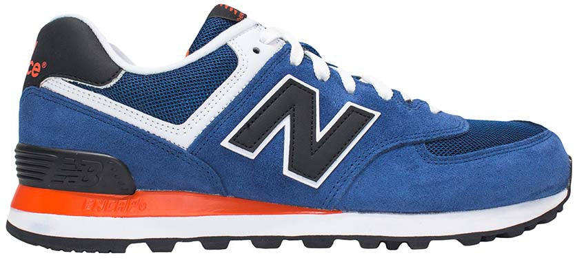 new balance 574 grey black orange