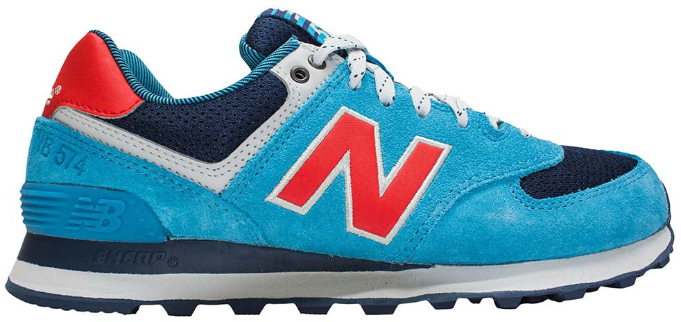 red and blue new balance 574