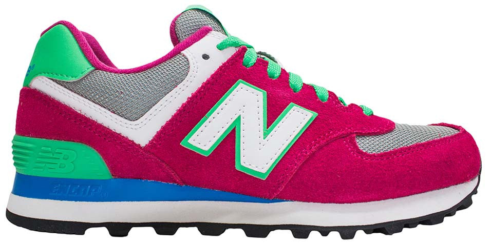 new balance 574 green and pink