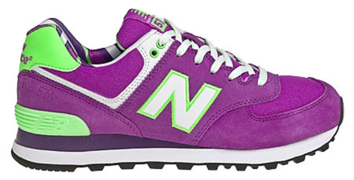 new balance 574 purple green