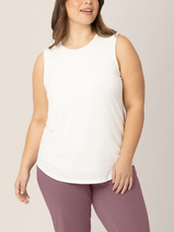 Bamboo Maternity & Nursing Tank | White Nav Image 2