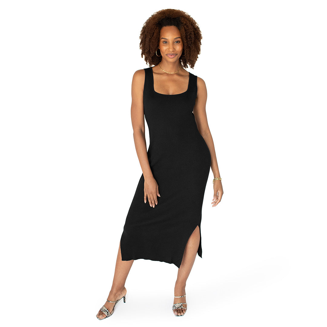 2-in-1 Maternity & Nursing Midi Dress