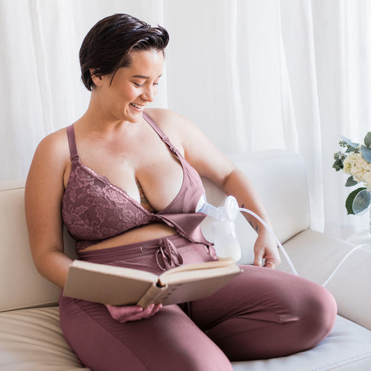 Maternity Full-Figure Essential Wire-free Nursing Bra--Up to Size 40G 
