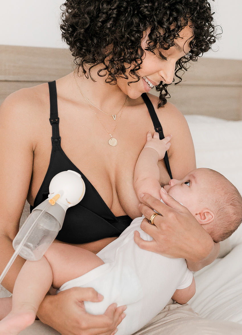 Minimalist Hands-Free Pumping/Nursing Plunge Bra – Second Born Maternity  Wear