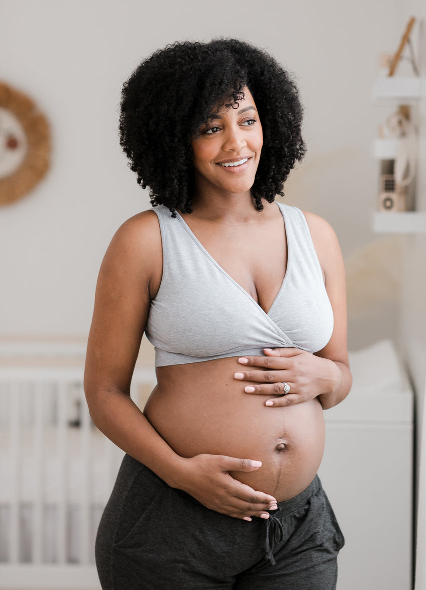 Women's Nursing Bras for Breastfeeding, Plus Size Cotton Maternity Bras  Support Wireless Bra, Pregnancy Sleep Bralette (Color : Grey, Size : M) :  : Fashion