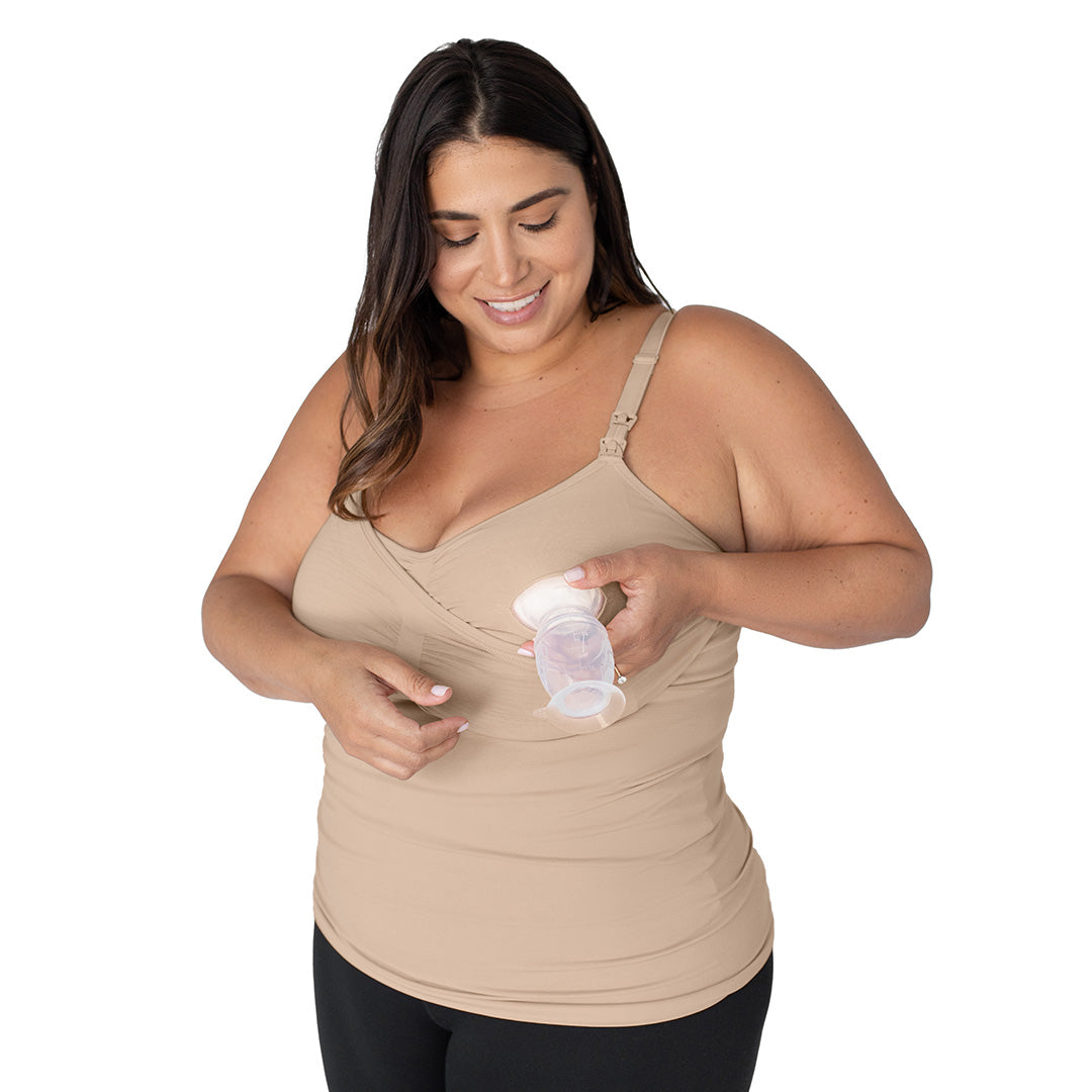 Sublime® Hands-Free Pumping & Nursing Tank | Beige