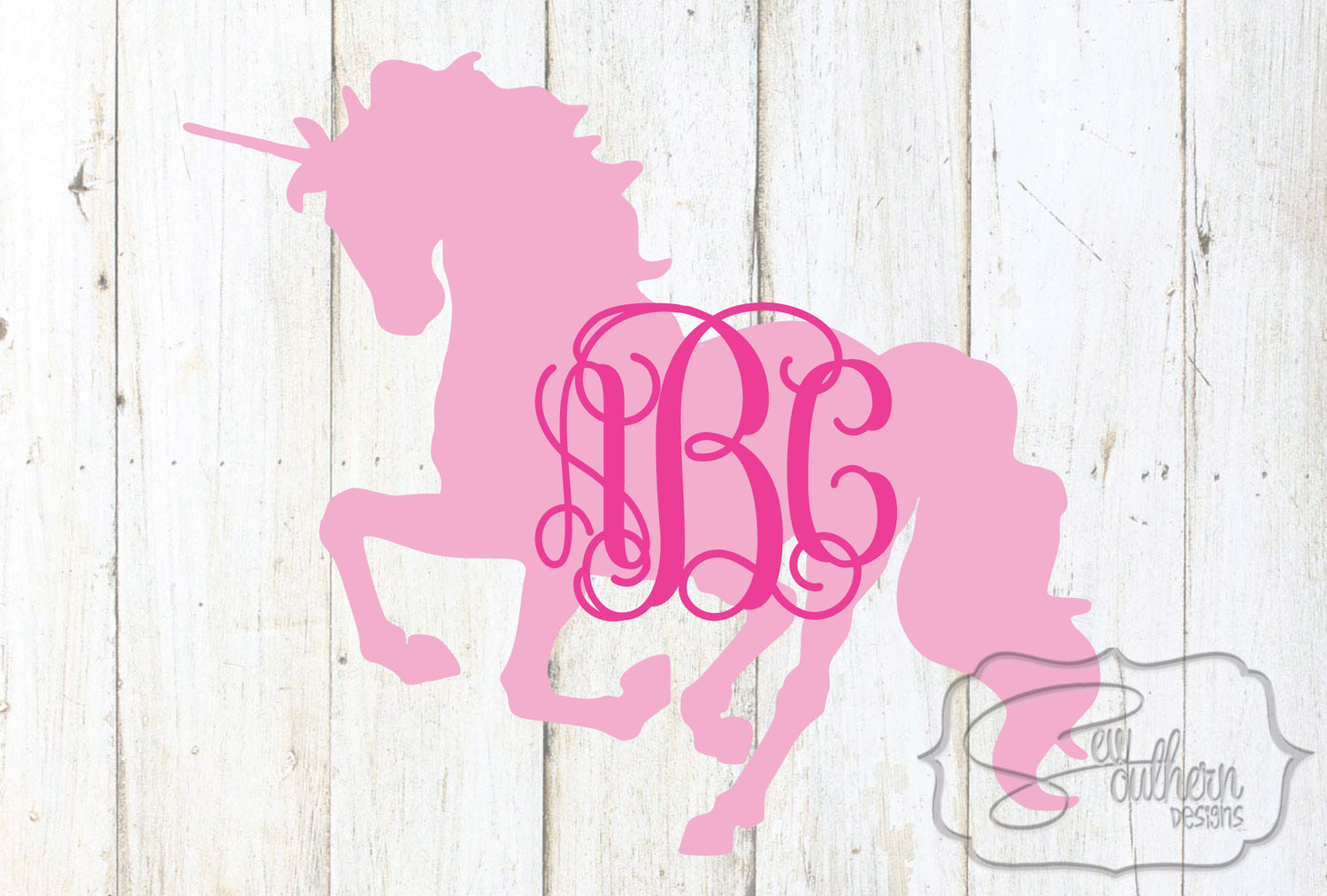 Download Unicorn Monogram - Sew Southern Designs