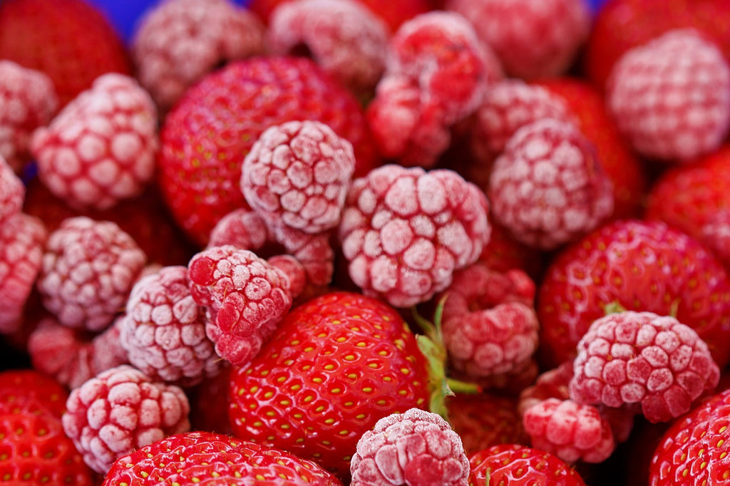 Frozen raspberries