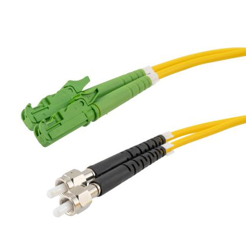 Fiber Optic Patch Cable SMA/APC-E2000/APC Duplex 9.25/125 OS1 Single Mode Fiber 3 mm PVC Jacket 5 m