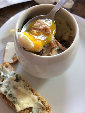 Coddled Eggs with Smoked Salmon & Dill - Lavender and Lovage