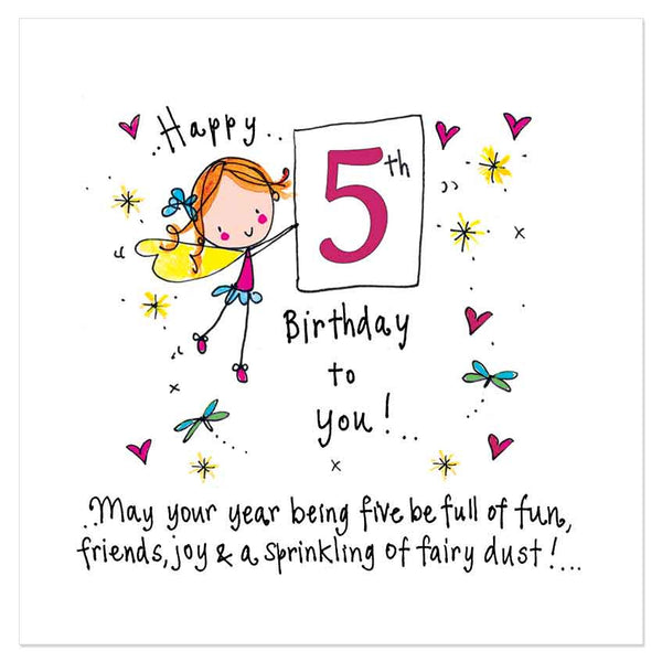 Happy 5th Birthday Card Girl