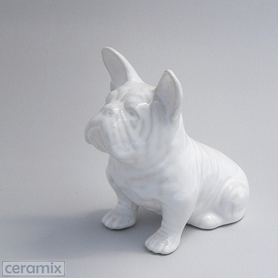 Plates Amp Bowls French Ceramic Bulldog C0003 1 White